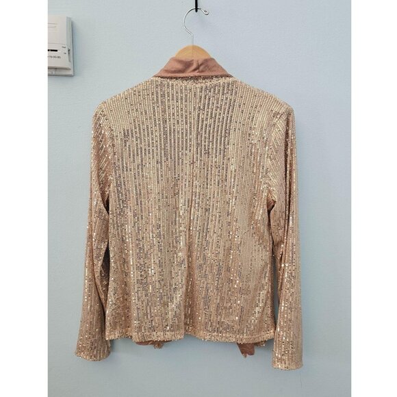 Blue B Sequin Blush Open-Front Jacket – Size S - Picture 2 of 5